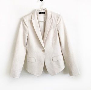 Elizabeth & James Beige Shimmer Blazer Jacket